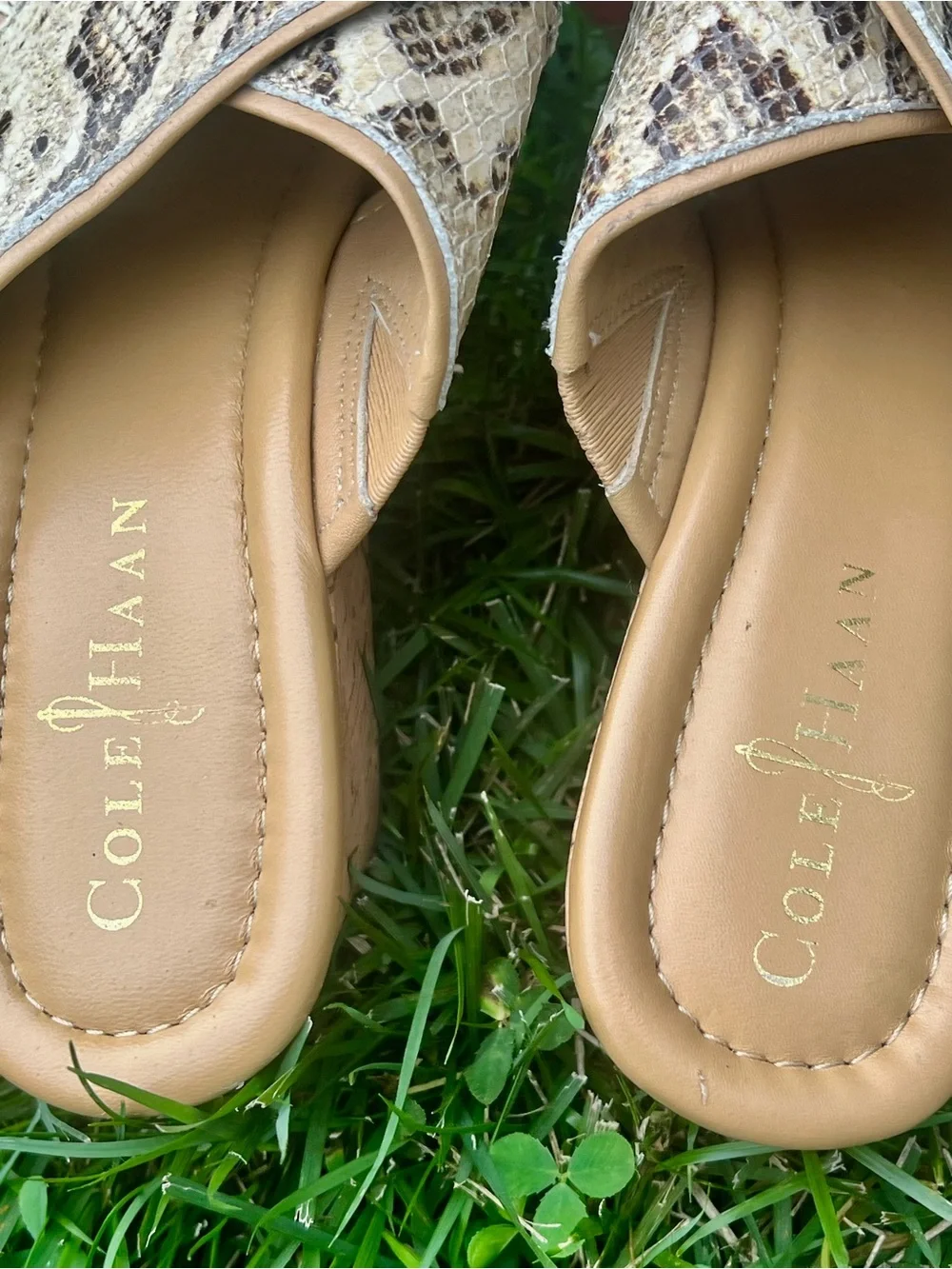 Cole Haan Snakeskin snake 🐍 wedges cork cushioned comfort with Nike Technology 7